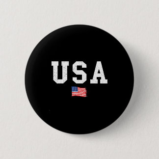 Usa flag patriotic american flag 4th of july men 6 cm round badge