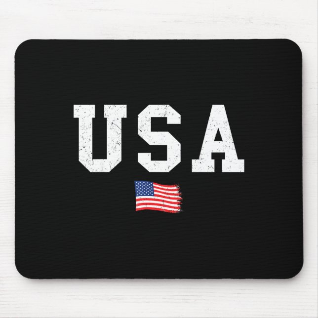 Usa flag patriotic american flag 4th of july men mouse pad (Front)