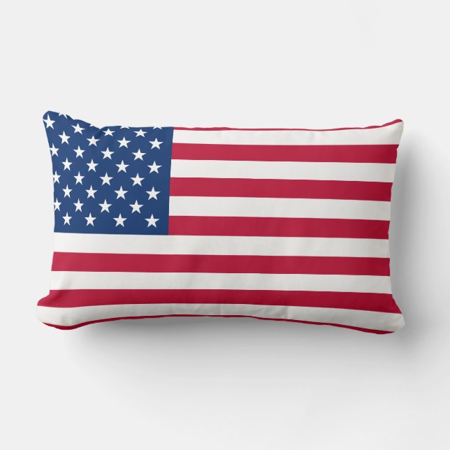 USA Flag Patriotic American Flag Stars and Stripes Lumbar Cushion (Front)