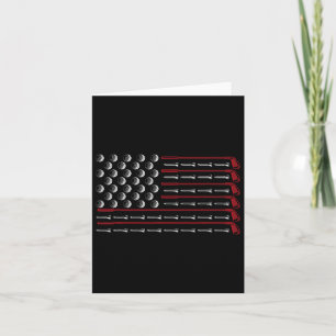 Usa Flag Patriotic American Golfer Fathers Day Gif Card