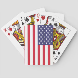 USA Flag Patriotic American Red White Blue Playing Cards