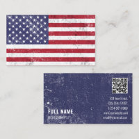 USA Flag Patriotic American Red White Blue QR Code