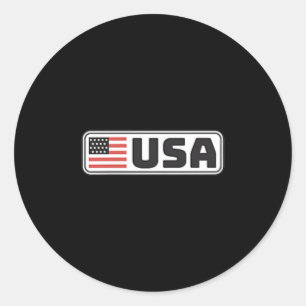 USA Flag Patriotic Americans Pride United States Classic Round Sticker