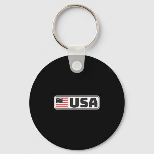 USA Flag Patriotic Americans Pride United States Key Ring
