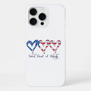 USA Flag Patriotic Hearts 4th of July Sweet Land o iPhone 16 Pro Max Case
