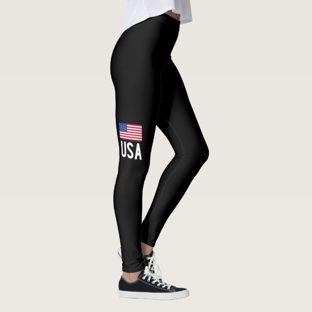 USA Flag Patriotic Leggings (Right)