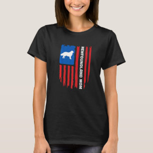USA flag Patriotic Newfoundland Mom T-Shirt