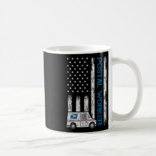 Usa Flag Patriotic Postal Worker Mailman Mail Lady Coffee Mug