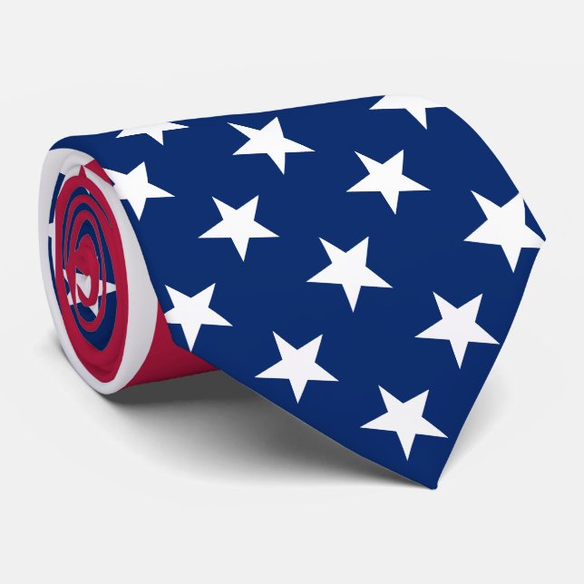 USA Flag Patriotic Stars and Stripes American Tie (Rolled)