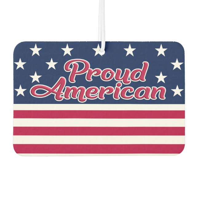 USA flag patriotic stars & stripes proud American Car Air Freshener (Front)