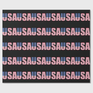 USA Flag Pattern Gift Wrapping Paper - Stars 