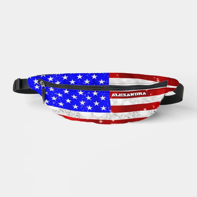 USA flag - Personalised Bum Bags (Front)
