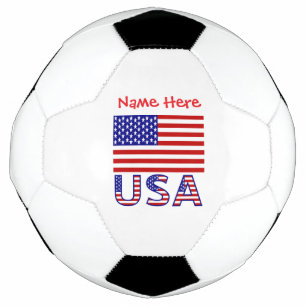 USA Flag Personalised Soccer Ball