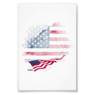 USA flag Photo Print