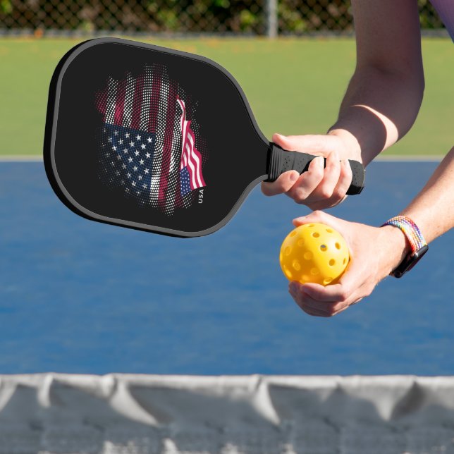 USA flag Pickleball Paddle (Insitu)