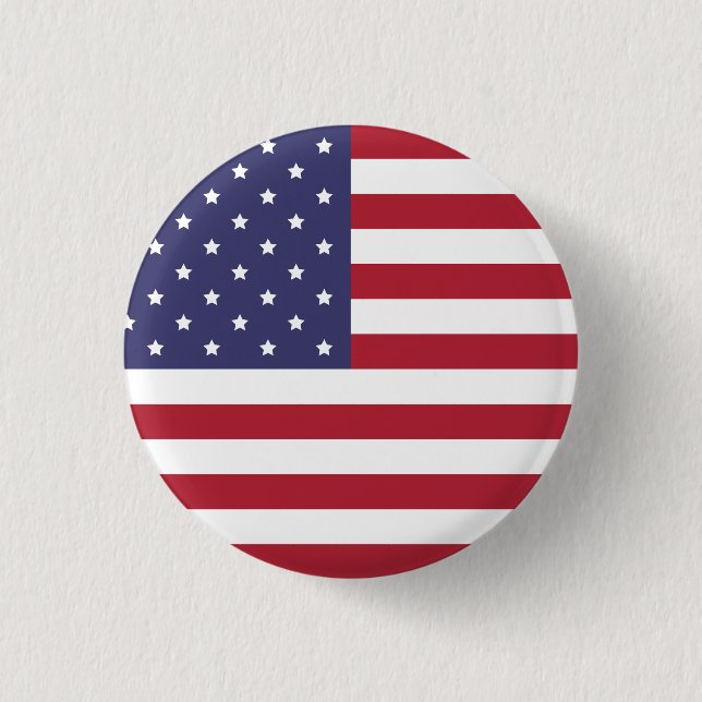 USA Flag Pin Button – American Patriotic Badge (Front)