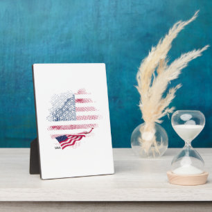 USA flag Plaque