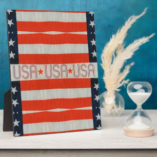 USA Flag Plaque