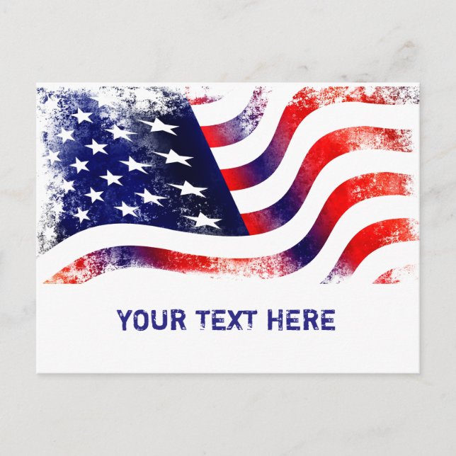 USA FLAG POSTCARD (Front)