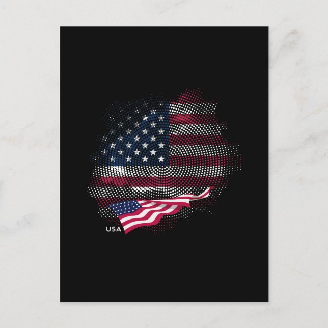 USA flag Postcard (Front)
