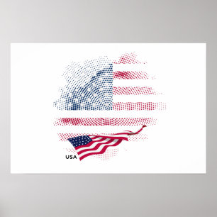 USA flag Poster