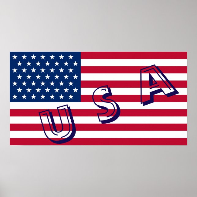 Usa Flag Poster (Front)
