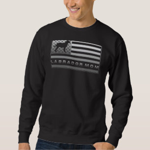 Usa Flag Proud Labrador Retriever Lab Mum Silhouet Sweatshirt
