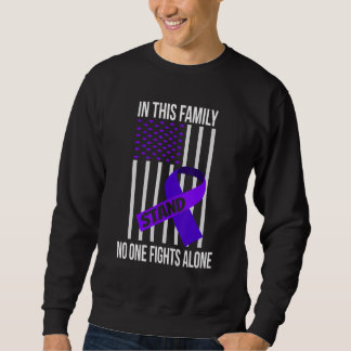 Usa Flag Purple Ribbon Domestic Violence Awareness Sweatshirt