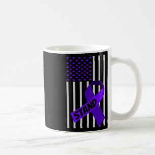 Usa Flag Purple Ribbon Products Opioid Overdose Aw Coffee Mug