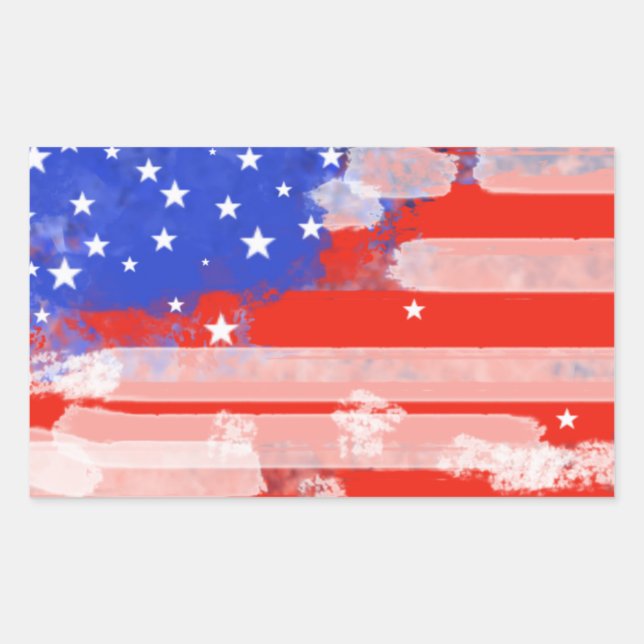 USA flag Rectangular Sticker (Front)