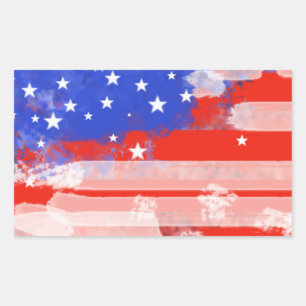 USA Flag Rectangular Sticker