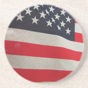 USA Flag Red White and Blue Coaster