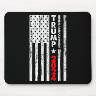 Usa Flag Redeem America's Honor Trump 2024 Mouse Pad