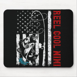 Usa Flag Reel Cool Mimi Fishing Fisher Fisherman Mouse Pad
