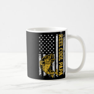 Usa Flag Reel Cool Papa Patriotic Fishing Design O Coffee Mug
