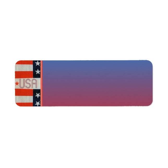 USA Flag Return Address Label (Front)