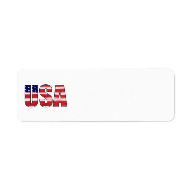 USA Flag Return Address Label (Front)