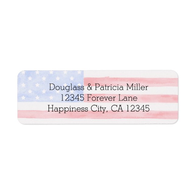 USA Flag Return Address Label (Front)