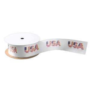 USA Flag Ribbon Satin Ribbon