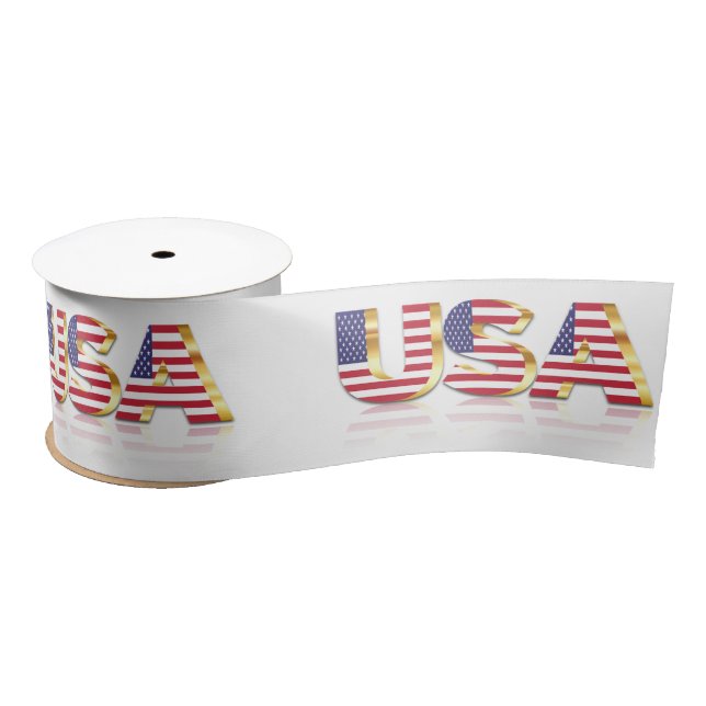 USA Flag Ribbon Satin Ribbon (Spool)