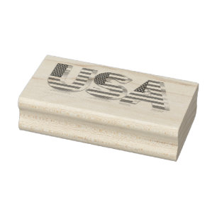 USA Flag Rubber Stamp
