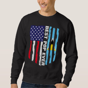 Usa Flag & Saint Lucia Flag Best Pop Ever Sweatshirt