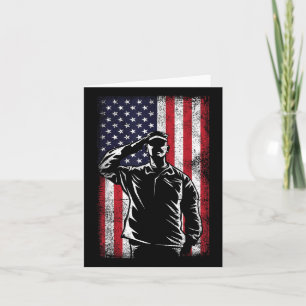 Usa Flag Salute Memorial Day Card