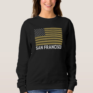 USA Flag San Francisco Dark Red & Maroon San Franc Sweatshirt