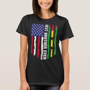 Usa Flag & Sao Tome And Principe Flag Best Brother T-Shirt