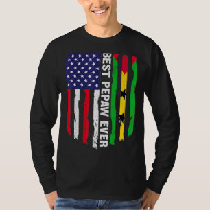 Usa Flag & Sao Tome And Principe Flag Best Pepaw E T-Shirt