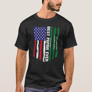 Usa Flag & Saudi Arabia Flag Best Papaw Ever T-Shirt