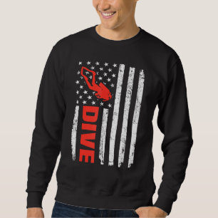 Usa Flag Scuba Diving Tee For Scuba Diver Instruct