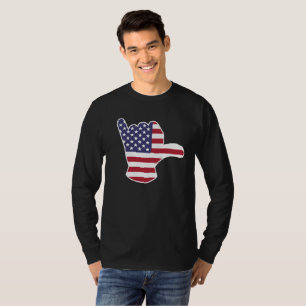 USA flag Shaka sign T-Shirt