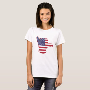 USA flag Shaka sign T-Shirt